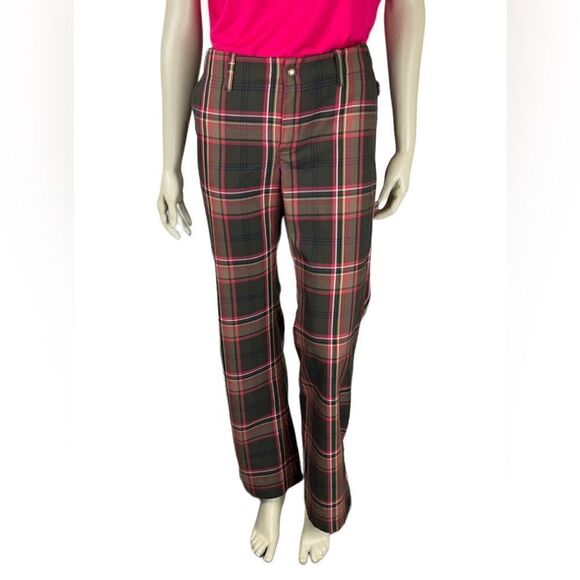 Vintage Tommy Hilfiger F/F Plaid Pants w/Tabbed Legs for Straight or Wide Look 8 - Picture 4 of 14